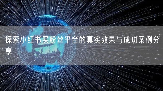 探索小红书买粉丝平台的真实效果与成功案例分享
