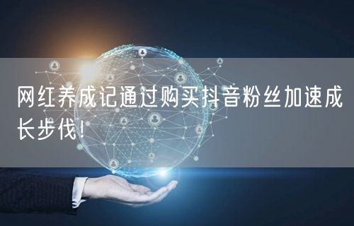 网红养成记通过购买抖音粉丝加速成长步伐！