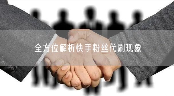 全方位解析快手粉丝代刷现象