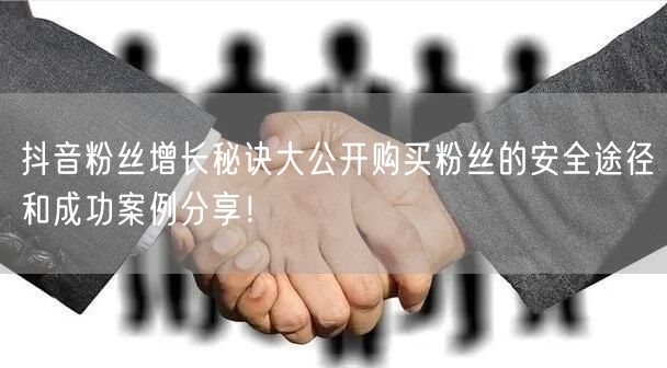 抖音粉丝增长秘诀大公开购买粉丝的安全途径和成功案例分享！