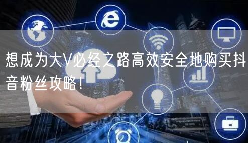 想成为大V必经之路高效安全地购买抖音粉丝攻略！