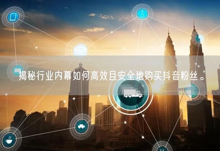 揭秘行业内幕如何高效且安全地购买抖音粉丝。