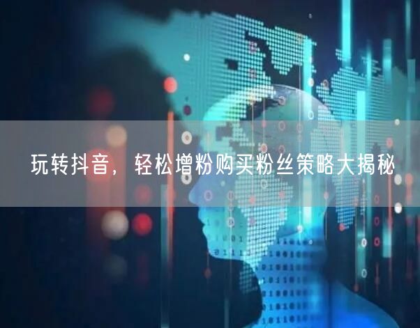 玩转抖音，轻松增粉购买粉丝策略大揭秘