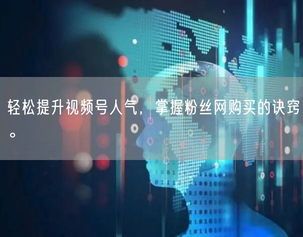 轻松提升视频号人气，掌握粉丝网购买的诀窍。